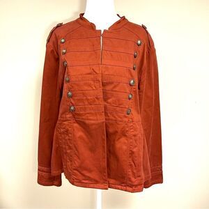 Chicos orange colored military style jacket. Sz 16/18P